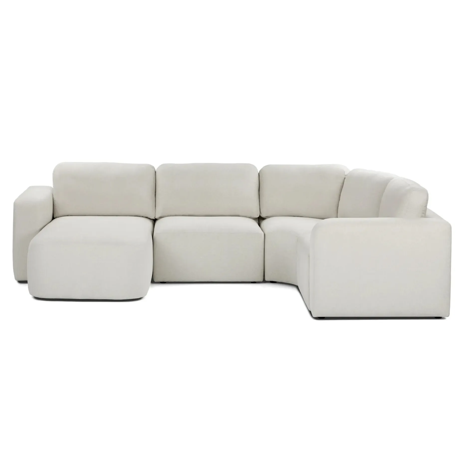 Juni 124.5" Left Conversational Sectional - Clover Ivory