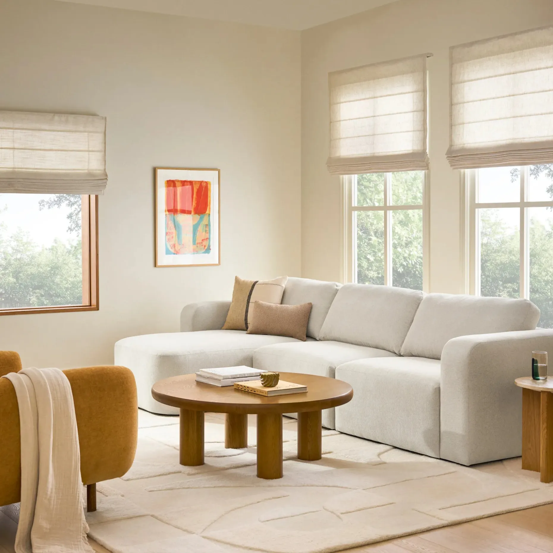 Juni 120.5" Left Sectional - Clover Ivory