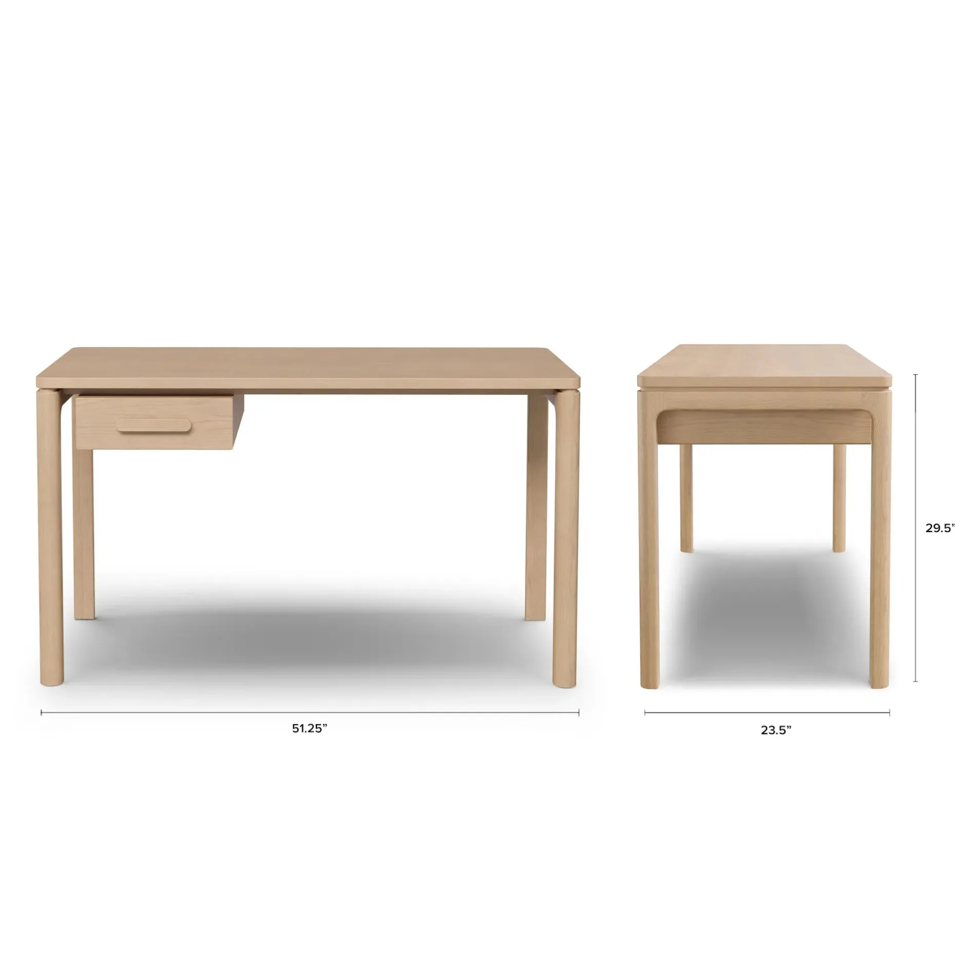 Kacey 51" Desk - White Oak