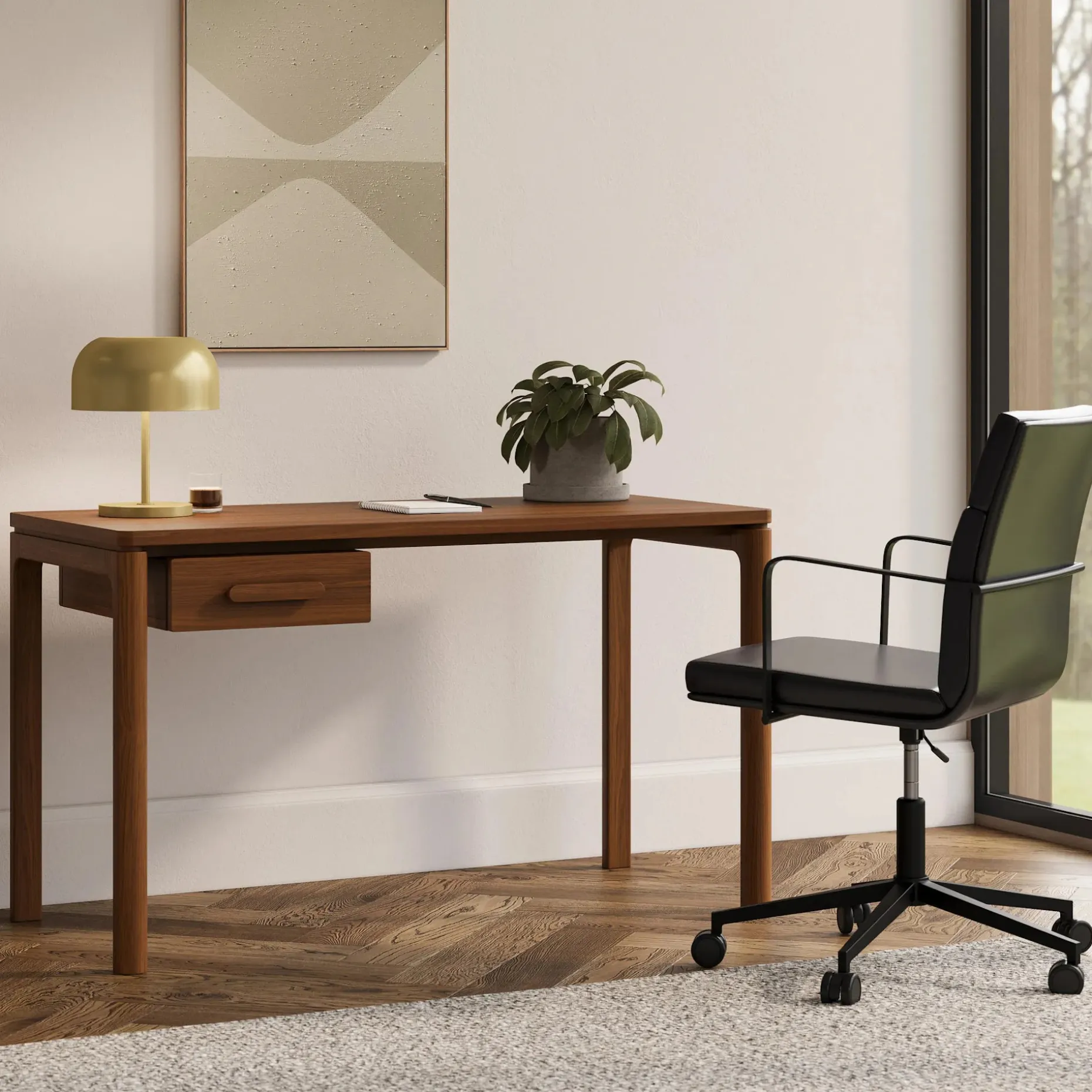 Kacey 51" Desk - White Oak