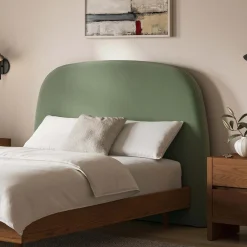 Kaleo Full Velvet Headboard - Plush Pacific Sage