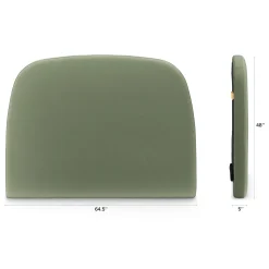 Kaleo Full Velvet Headboard - Plush Pacific Sage