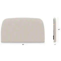 Kaleo King Headboard - Clay Taupe