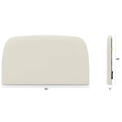 Kaleo King Headboard - Ivory Wool Bouclé