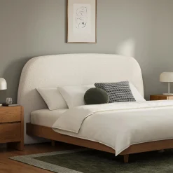 Kaleo King Headboard - Ivory Wool Bouclé