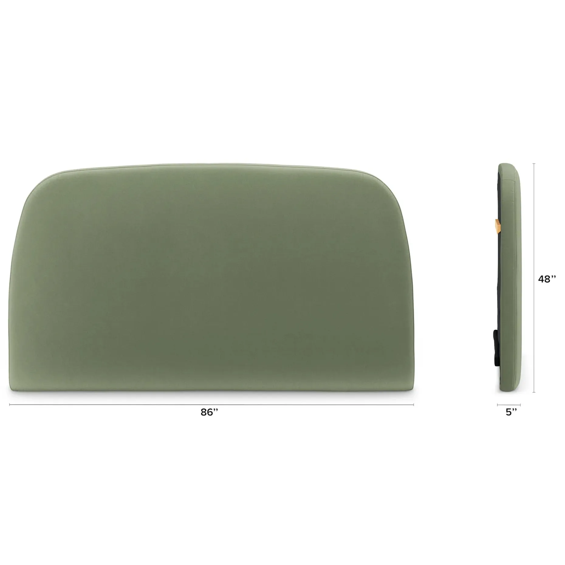 Kaleo King Velvet Headboard - Plush Pacific Sage