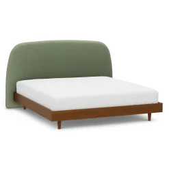 Kaleo King Velvet Headboard - Plush Pacific Sage