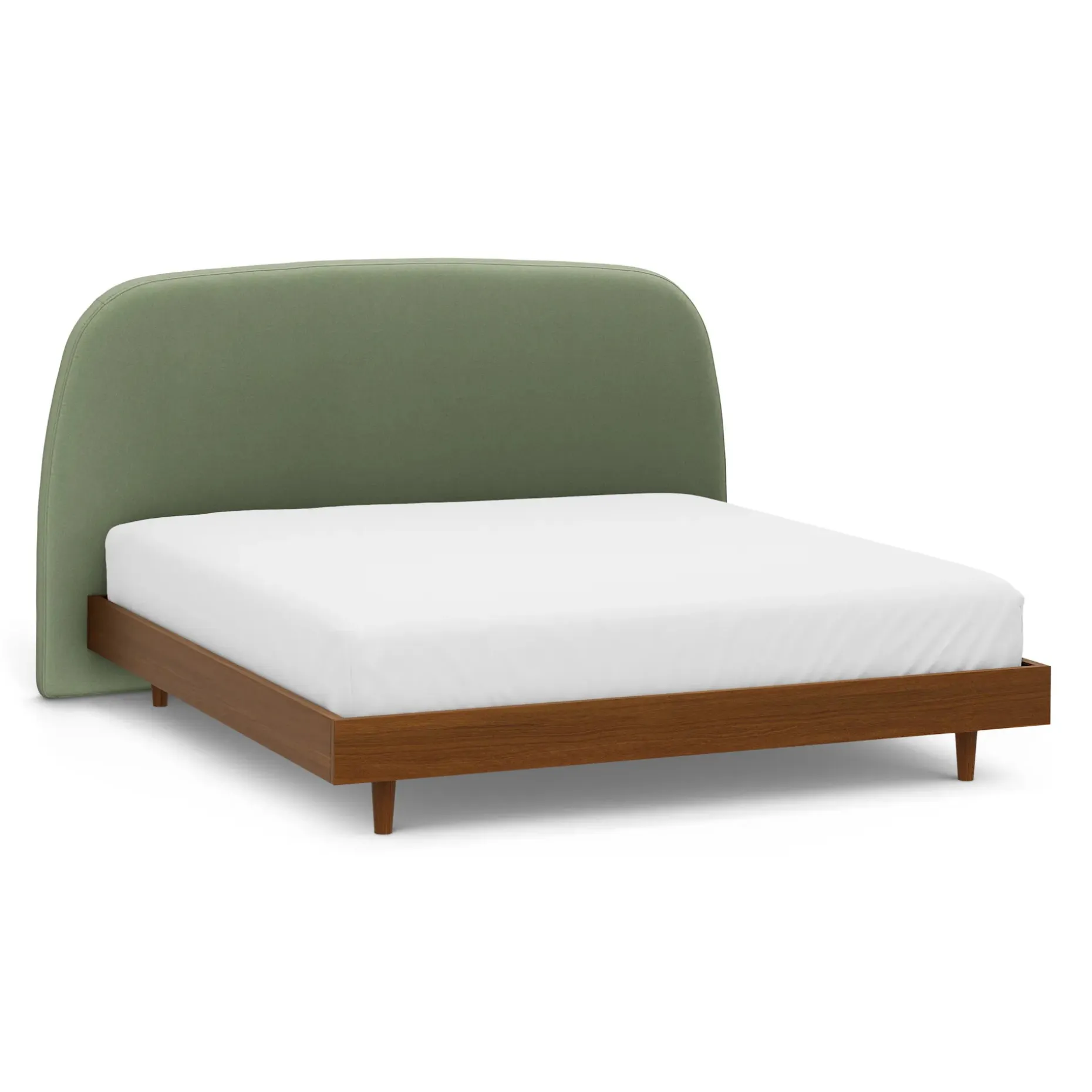 Kaleo King Velvet Headboard - Plush Pacific Sage