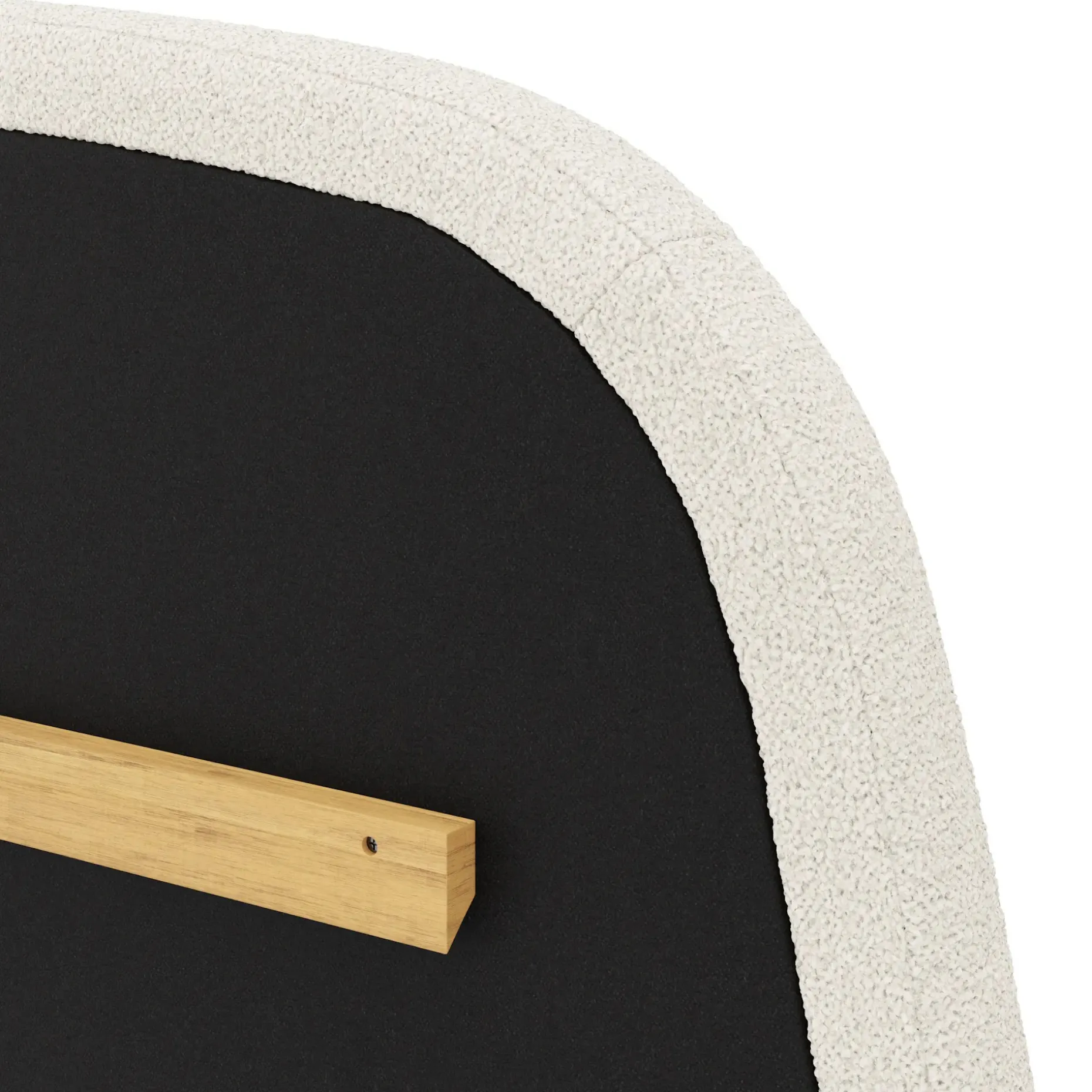 Kaleo Queen Headboard - Ivory Wool Bouclé