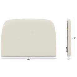 Kaleo Queen Headboard - Ivory Wool Bouclé