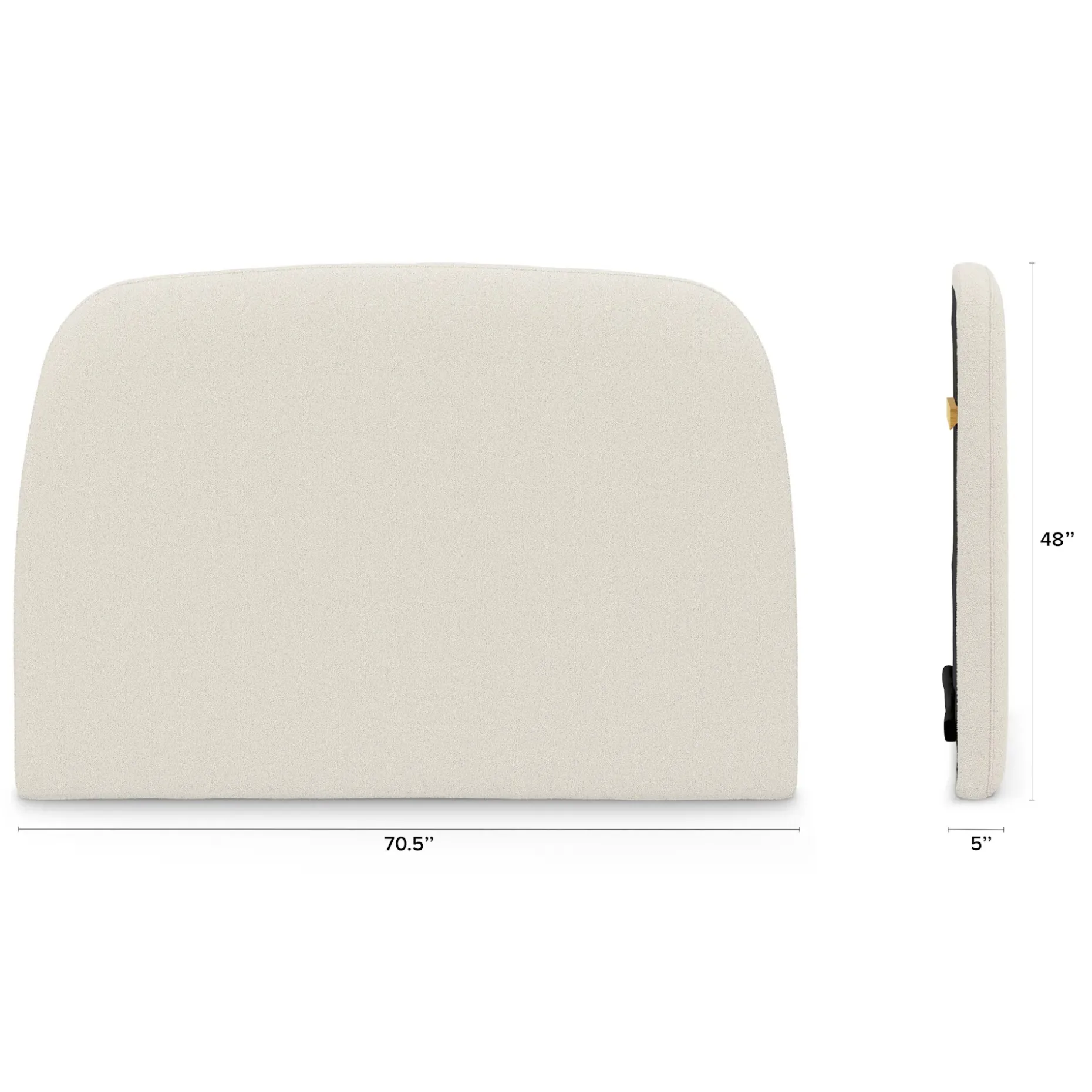 Kaleo Queen Headboard - Ivory Wool Bouclé