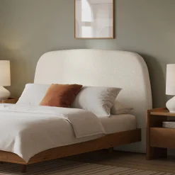 Kaleo Queen Headboard - Ivory Wool Bouclé