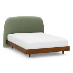 Kaleo Queen Velvet Headboard - Plush Pacific Sage