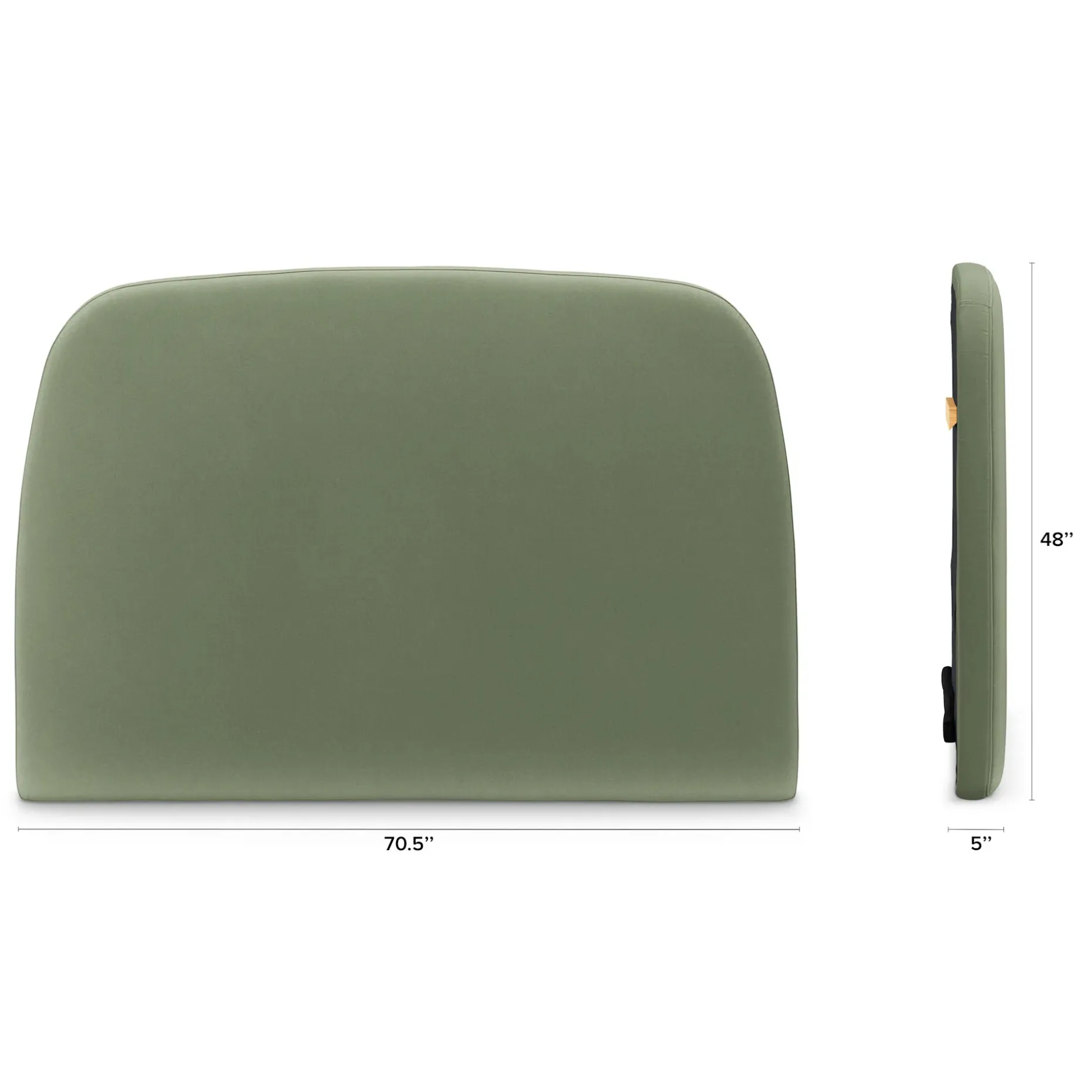 Kaleo Queen Velvet Headboard - Plush Pacific Sage