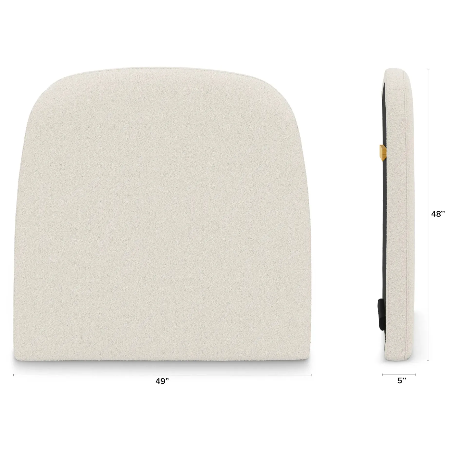 Kaleo Twin Headboard - Ivory Wool Bouclé