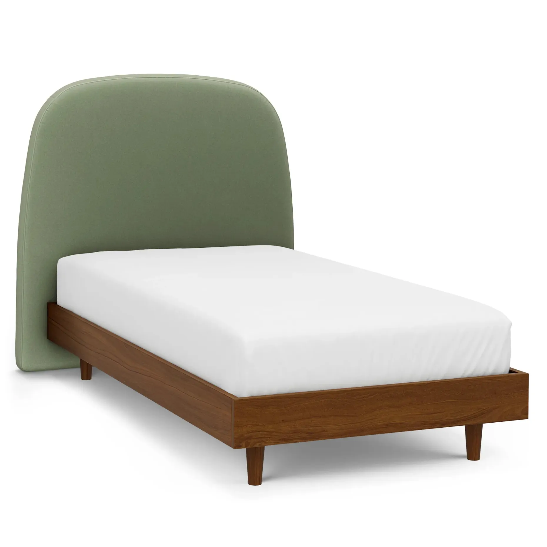 Kaleo Twin Velvet Headboard - Plush Pacific Sage