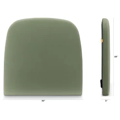 Kaleo Twin Velvet Headboard - Plush Pacific Sage