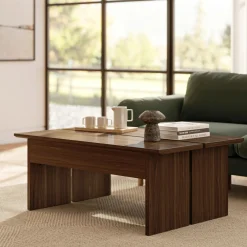 Karl 46" Lift-Top Storage Coffee Table - Walnut