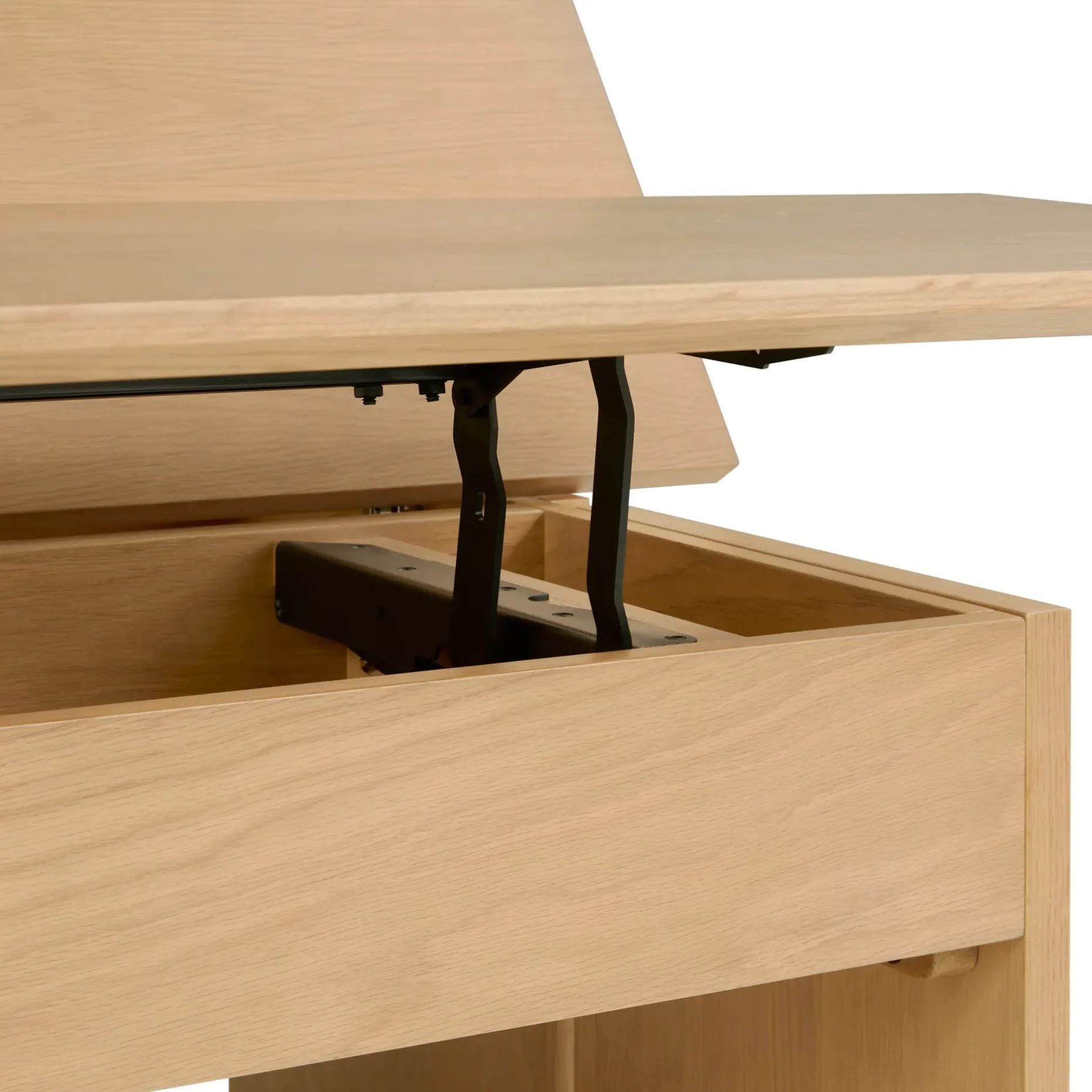 Karl 46" Lift-Top Storage Coffee Table - White Oak
