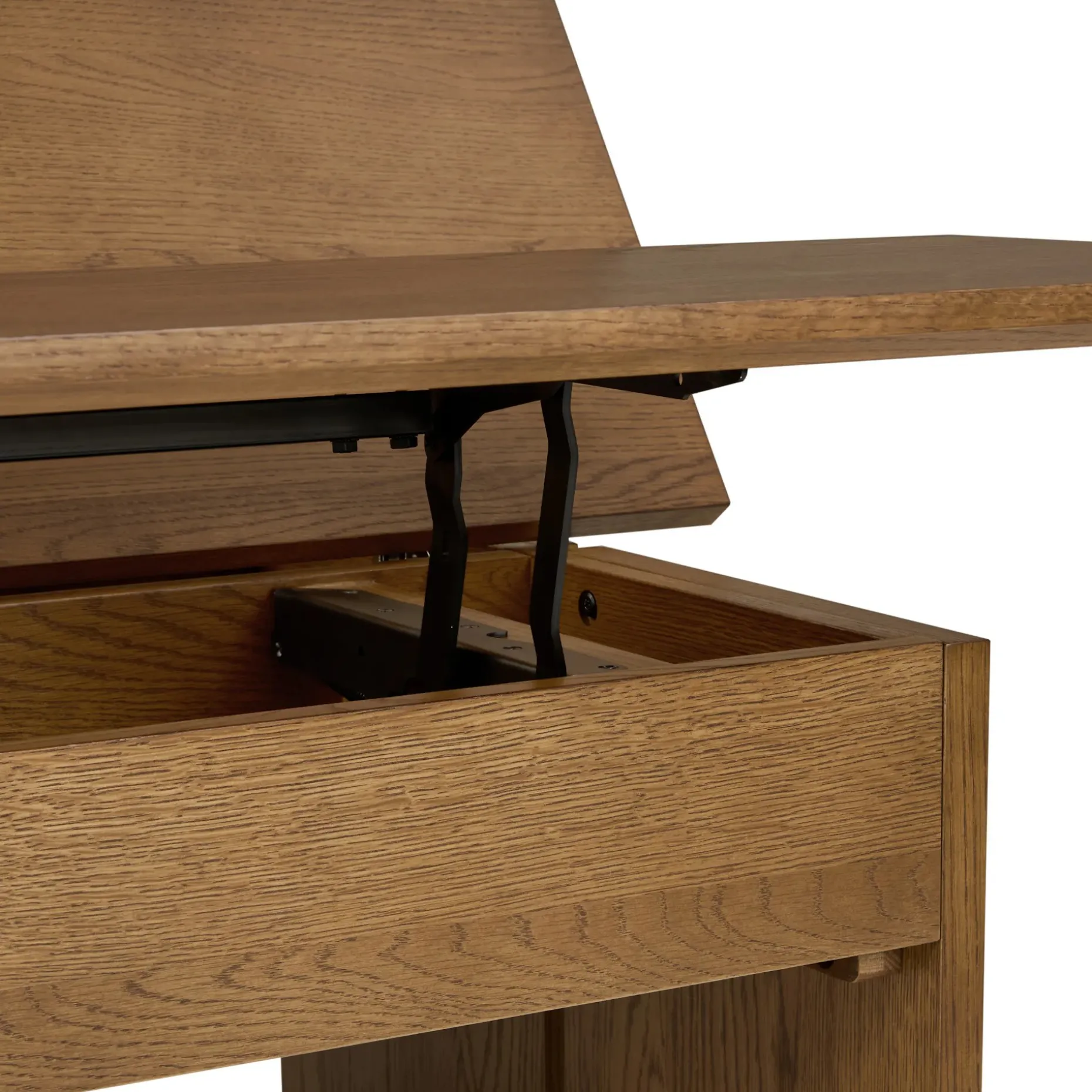 Karl 46" Lift-Top Storage Coffee Table - Smoked Oak