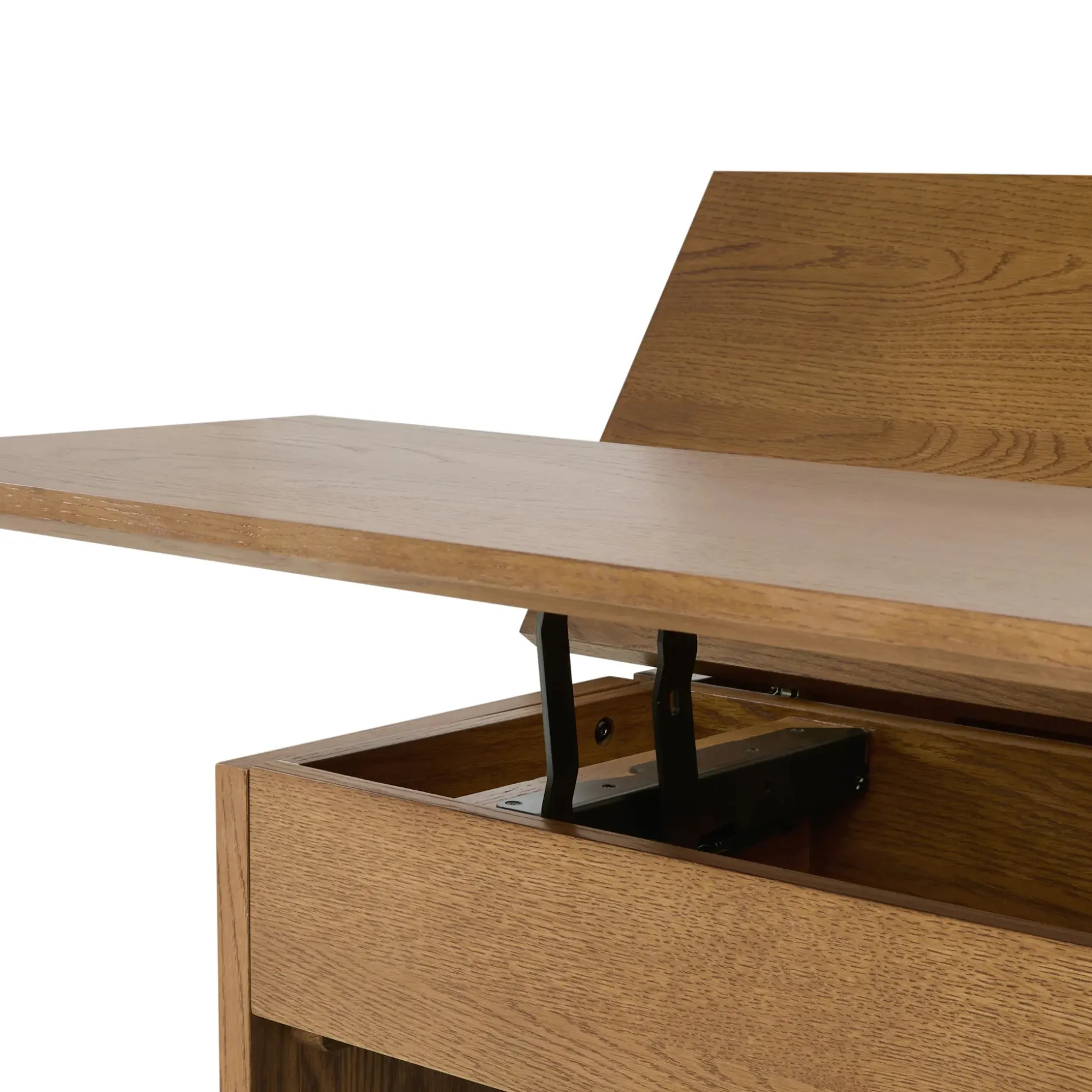 Karl 46" Lift-Top Storage Coffee Table - Smoked Oak