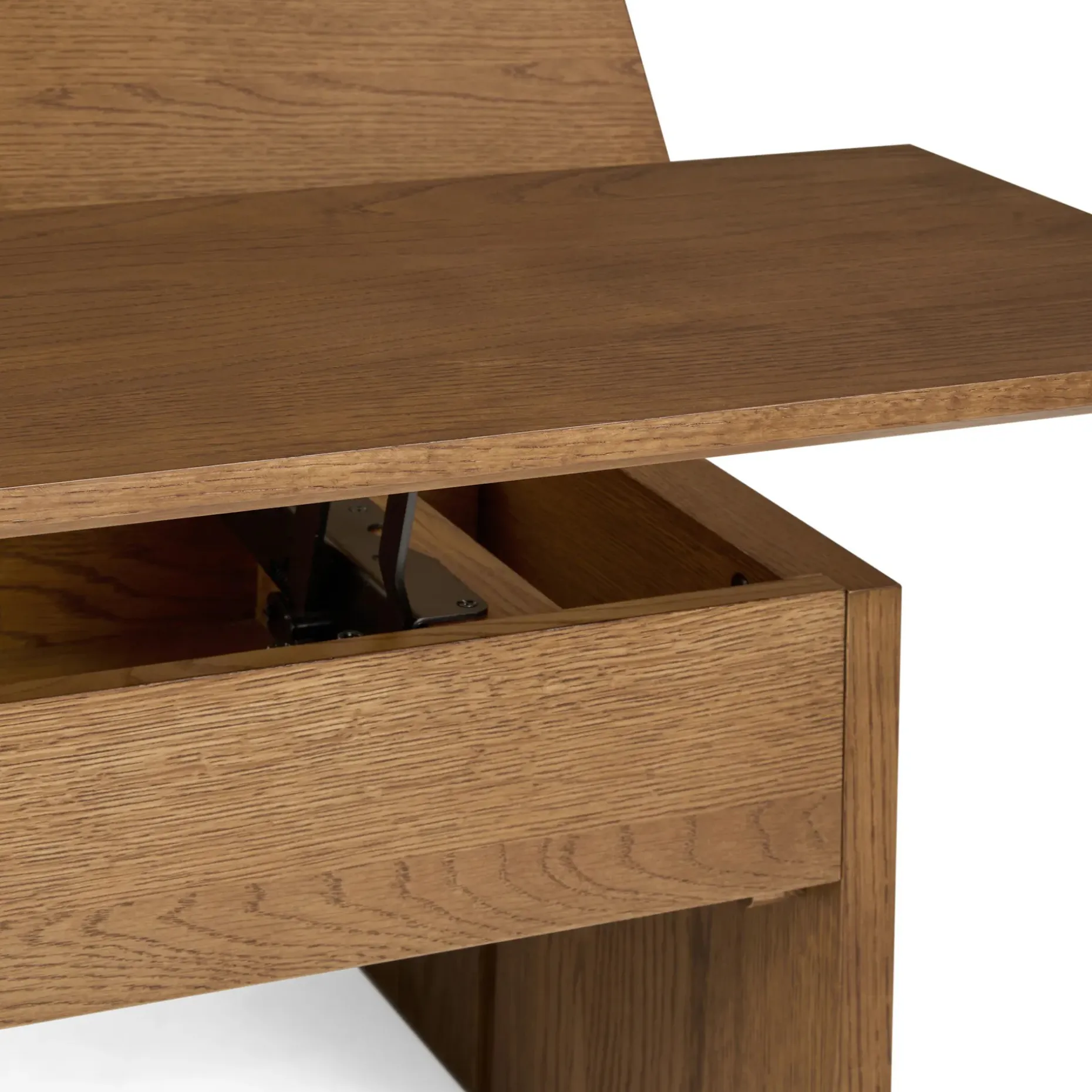 Karl 46" Lift-Top Storage Coffee Table - Smoked Oak