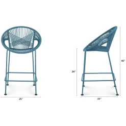 Kasiko Outdoor Counter Stool - Storm Blue