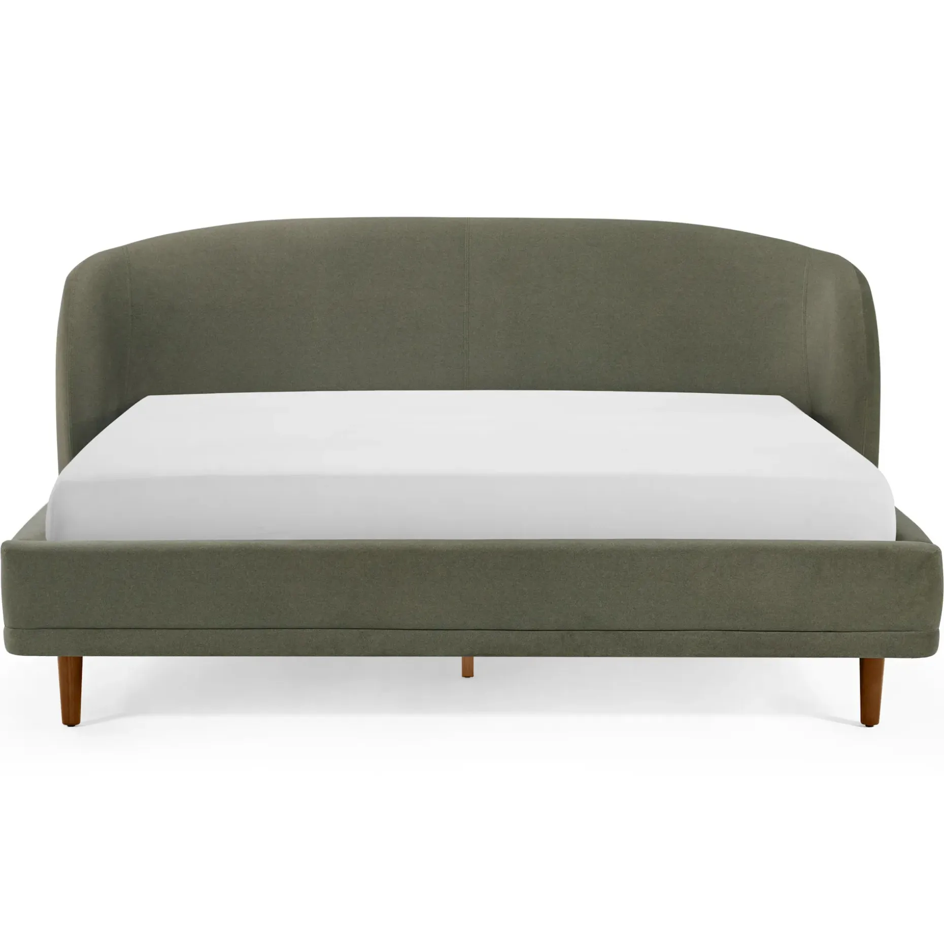 Kayra King Upholstered Bed - Felted Green