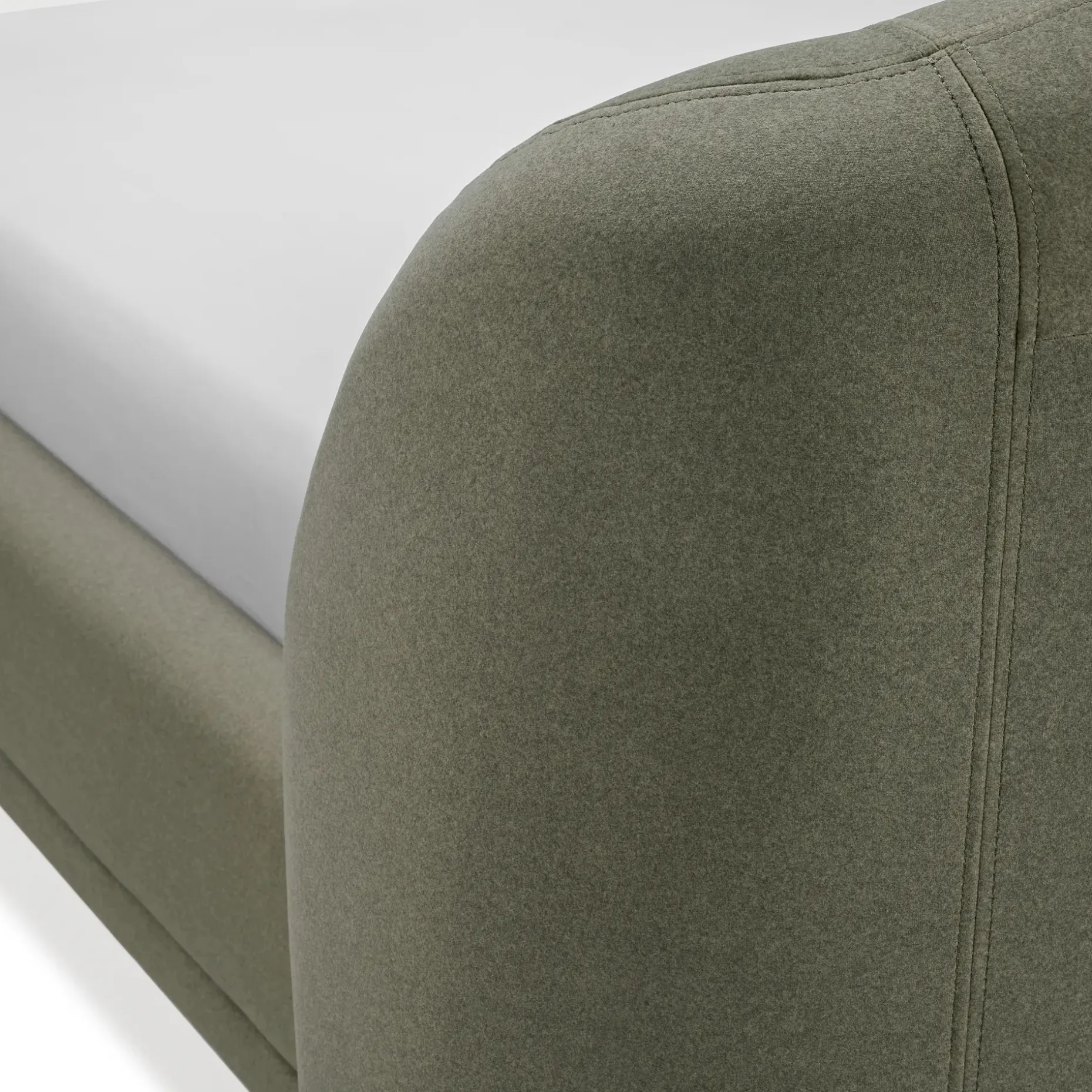 Kayra King Upholstered Bed - Felted Green