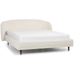 Kayra King Upholstered Bed - Ivory Bouclé