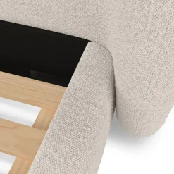 Kayra King Upholstered Bed - Ivory Bouclé