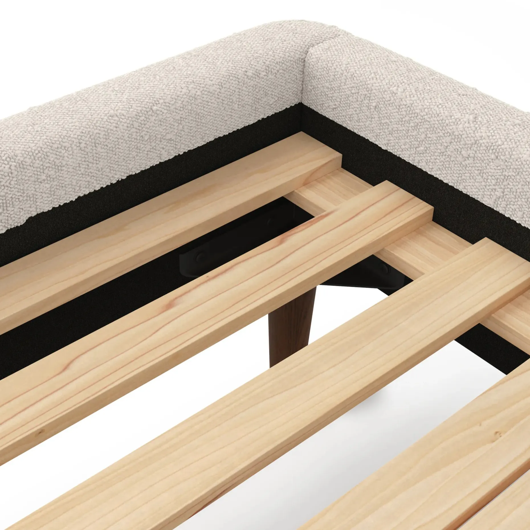 Kayra King Upholstered Bed - Ivory Bouclé