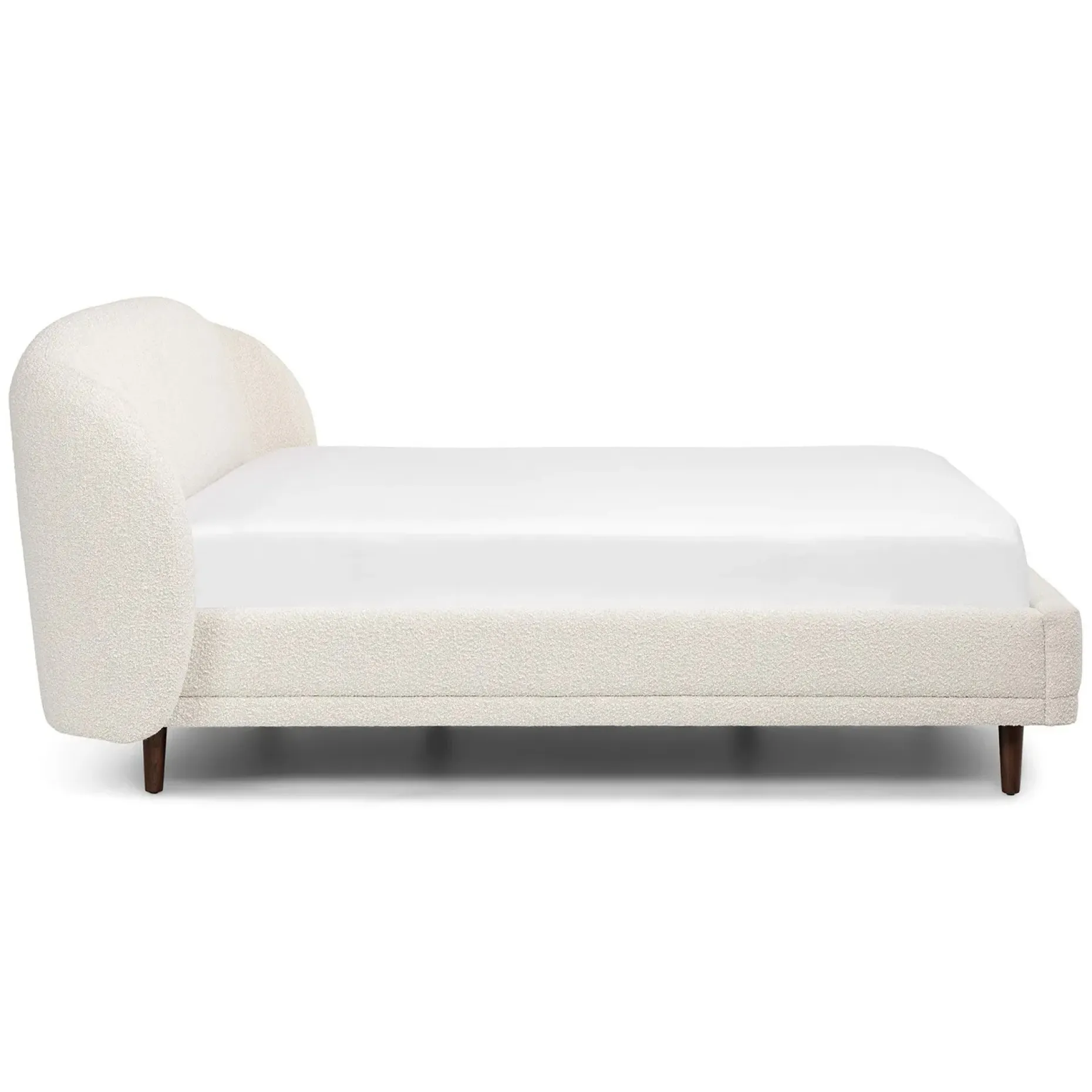 Kayra King Upholstered Bed - Ivory Bouclé