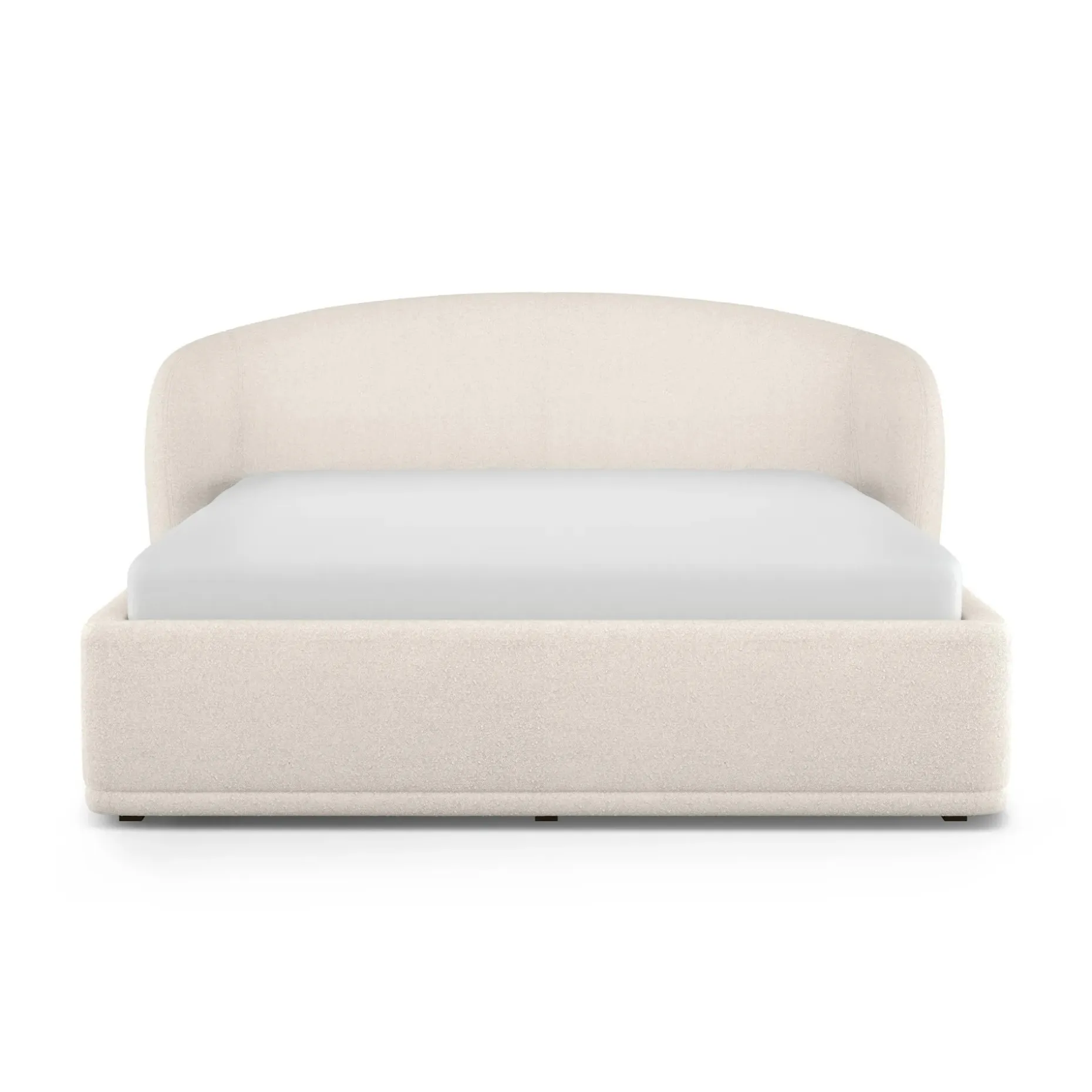 Kayra King Upholstered Storage Bed - Ivory Bouclé