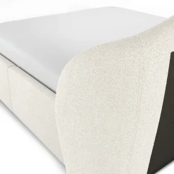 Kayra King Upholstered Storage Bed - Ivory Bouclé