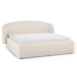 Kayra King Upholstered Storage Bed - Ivory Bouclé