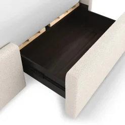 Kayra King Upholstered Storage Bed - Ivory Bouclé