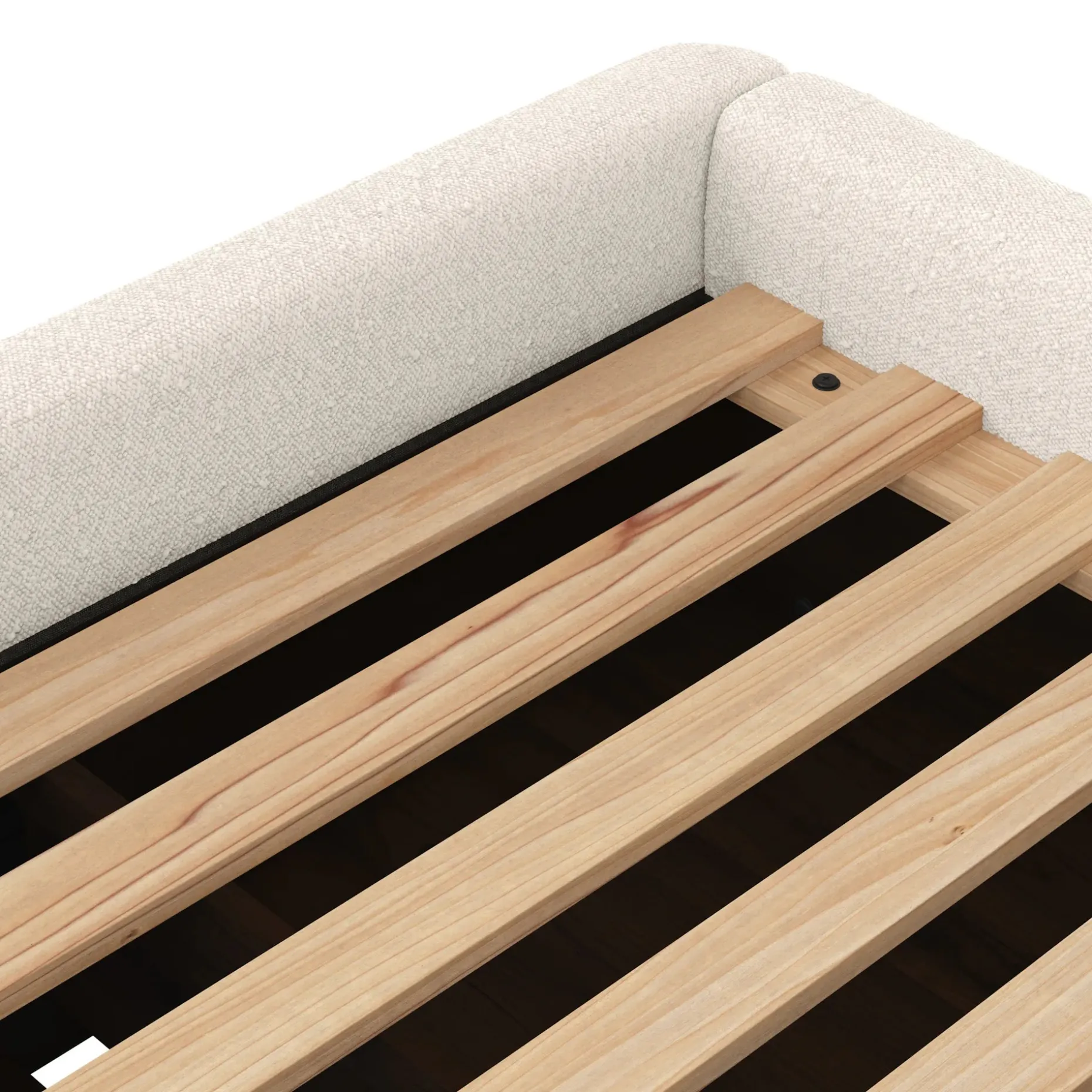 Kayra King Upholstered Storage Bed - Ivory Bouclé