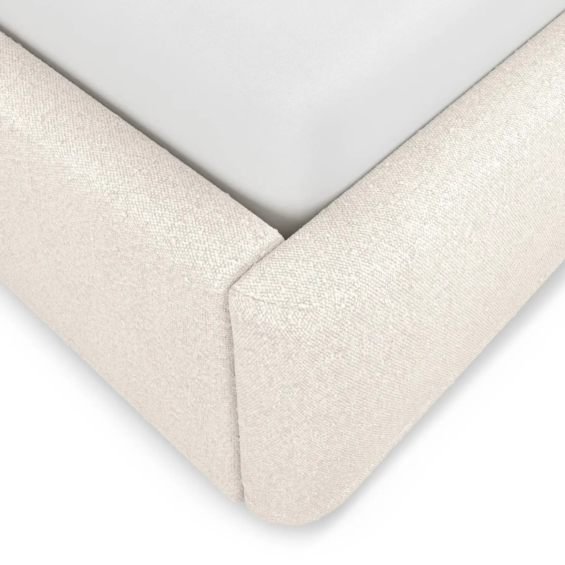 Kayra King Upholstered Storage Bed - Ivory Bouclé