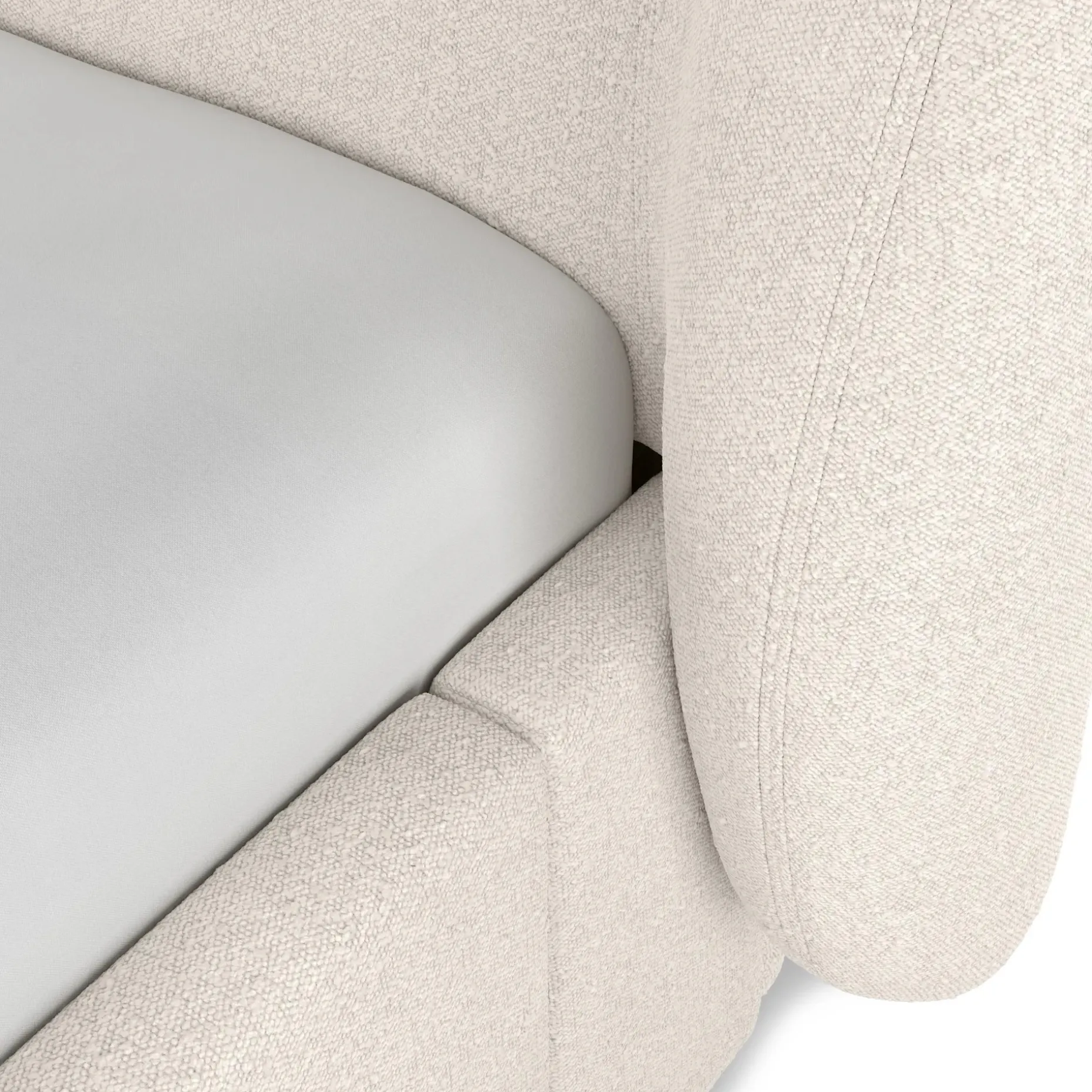Kayra King Upholstered Storage Bed - Ivory Bouclé