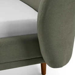 Kayra Queen Upholstered Bed - Felted Green
