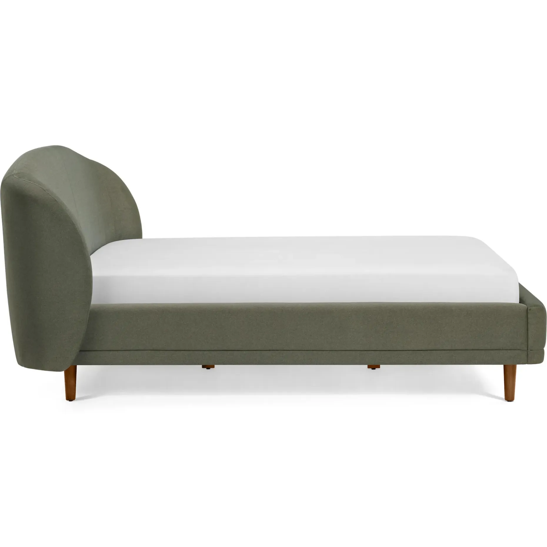 Kayra Queen Upholstered Bed - Felted Green