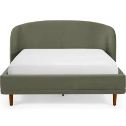Kayra Queen Upholstered Bed - Felted Green