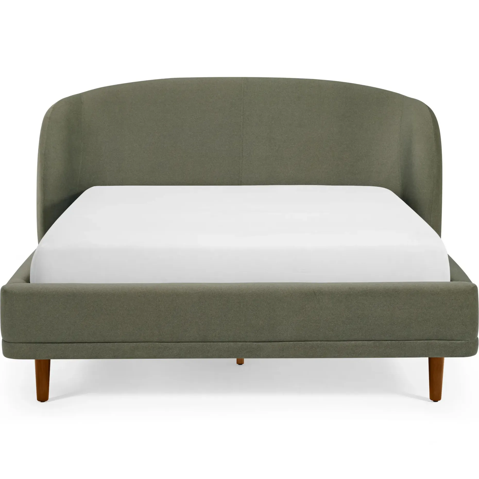 Kayra Queen Upholstered Bed - Felted Green