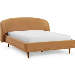 Kayra Queen Upholstered Bed - Felted Ginger