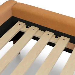 Kayra Queen Upholstered Bed - Felted Ginger
