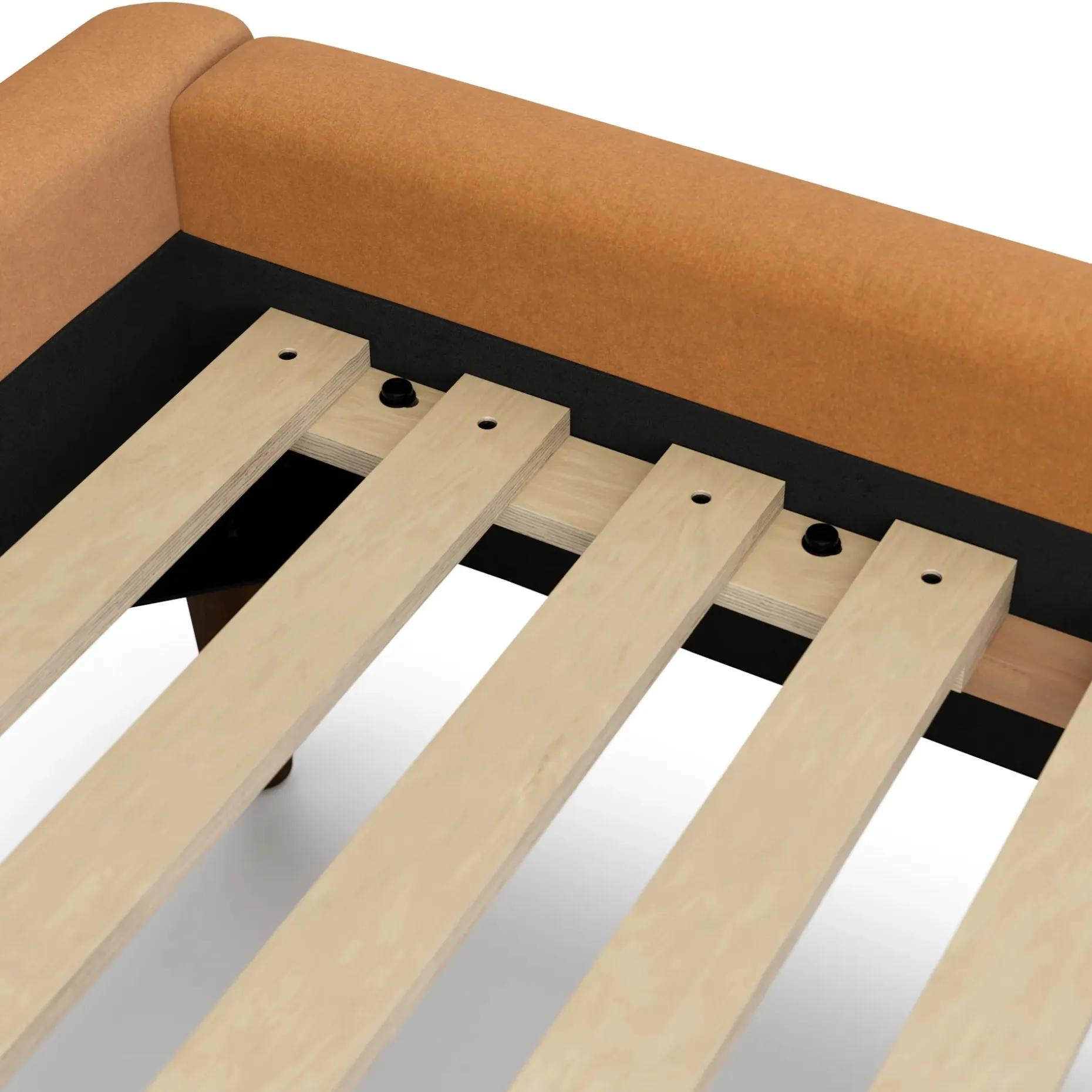 Kayra Queen Upholstered Bed - Felted Ginger