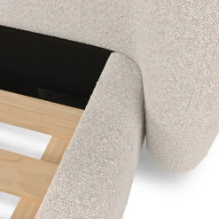 Kayra Queen Upholstered Bed - Ivory Bouclé