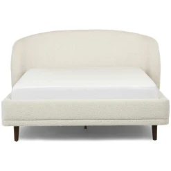 Kayra Queen Upholstered Bed - Ivory Bouclé