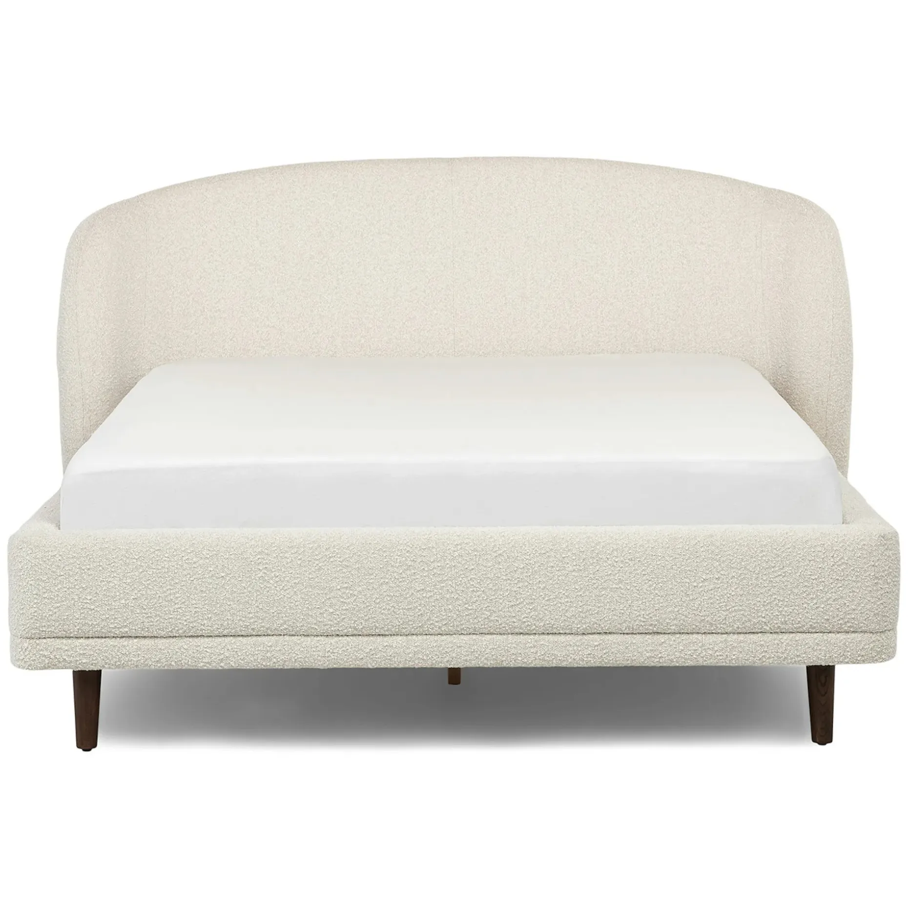 Kayra Queen Upholstered Bed - Ivory Bouclé